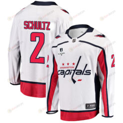 Washington Capitals Justin Schultz 2 Away 2022 Stanley Cup Playoffs Breakaway Men Jersey - White