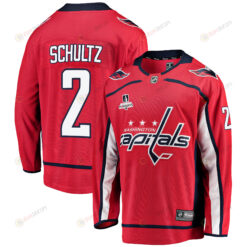 Washington Capitals Justin Schultz 2 Home 2022 Stanley Cup Playoffs Breakaway Men Jersey - Red