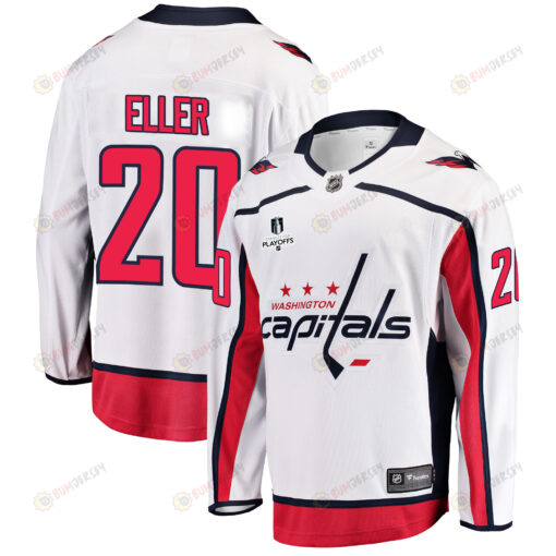 Washington Capitals Lars Eller 20 Away 2022 Stanley Cup Playoffs Breakaway Men Jersey - White