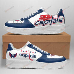 Washington Capitals Logo Pattern Air Force 1 Printed In Blue White