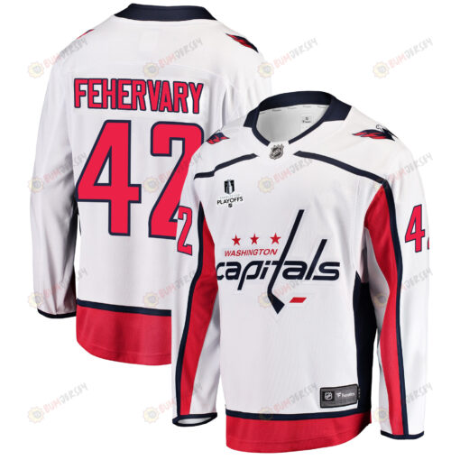 Washington Capitals Martin Fehervary 42 Away 2022 Stanley Cup Playoffs Breakaway Men Jersey - White