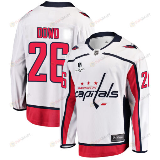 Washington Capitals Nic Dowd 26 Away 2022 Stanley Cup Playoffs Breakaway Men Jersey - White