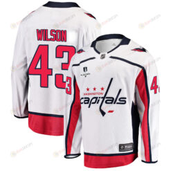 Washington Capitals Tom Wilson 43 Away 2022 Stanley Cup Playoffs Breakaway Men Jersey - White