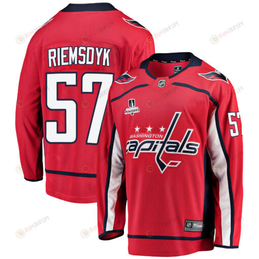 Washington Capitals Trevor van Riemsdyk 57 Home 2022 Stanley Cup Playoffs Breakaway Men Jersey - Red