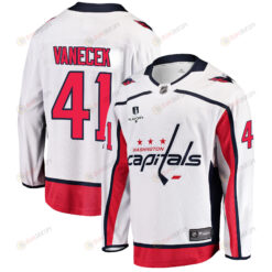 Washington Capitals Vitek Vanecek 41 Away 2022 Stanley Cup Playoffs Breakaway Men Jersey - White