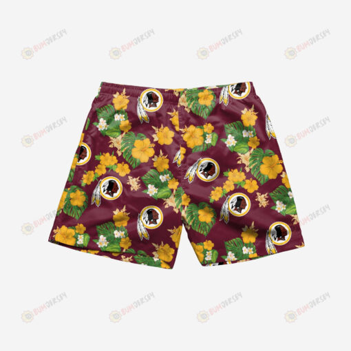 Washington Commanders Original Floral Hawaiian Men Shorts Swim Trunks - Print Shorts