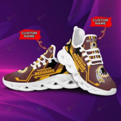 Washington Commanders Redskins Custom Name 3D Max Soul Sneaker Shoes