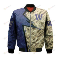 Washington Huskies Bomber Jacket 3D Printed Abstract Pattern Sport