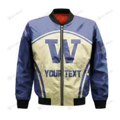 Washington Huskies Bomber Jacket 3D Printed Custom Text And Number Curve Style Sport