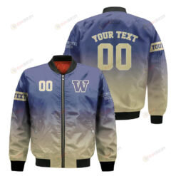 Washington Huskies Fadded Bomber Jacket 3D Printed