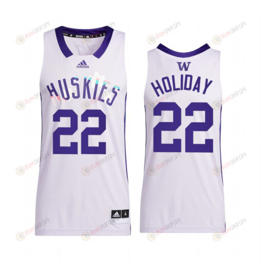 Washington Huskies Justin Holiday 22 Jersey Honoring Black Excellence White Alumni Basketball Uniform