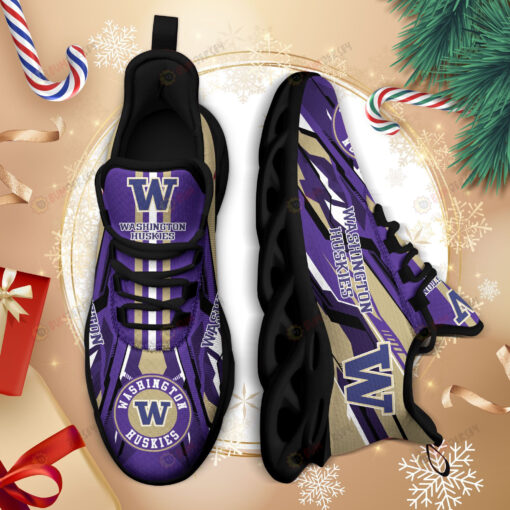 Washington Huskies Logo Geometric Pattern 3D Max Soul Sneaker Shoes