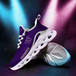 Washington Huskies Logo Pattern 3D Max Soul Sneaker Shoes In Purple