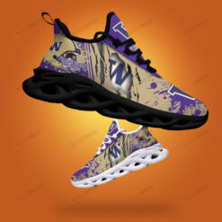 Washington Huskies Logo Torn And Splatter Pattern 3D Max Soul Sneaker Shoes