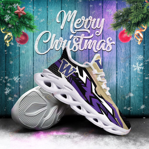 Washington Huskies Logo Unique Purple Pattern 3D Max Soul Sneaker Shoes