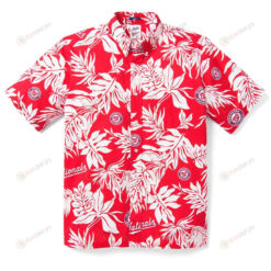 Washington Nationals Aloha Hawaiian Shirt Beach Short Sleeve In Red