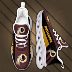 Washington Redskins Logo Black Stripe Pattern 3D Max Soul Sneaker Shoes In Burgudy