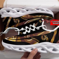 Washington Redskins Logo Color Stripe Pattern Custom Name 3D Max Soul Sneaker Shoes