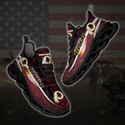 Washington Redskins Logo Custom Name 3D Max Soul Sneaker Shoes