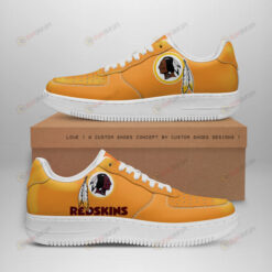 Washington Redskins Logo Pattern Air Force 1 Printed In Orange Yellow