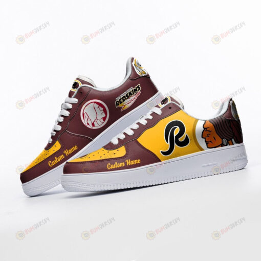 Washington Redskins Mascot Logo Pattern Custom Name Air Force 1 Printed