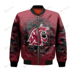 Washington State Cougars Bomber Jacket 3D Printed Camouflage Vintage