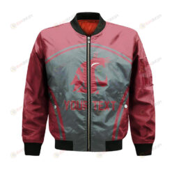 Washington State Cougars Bomber Jacket 3D Printed Custom Text And Number Curve Style Sport