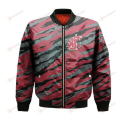 Washington State Cougars Bomber Jacket 3D Printed Sport Style Team Logo Pattern