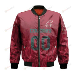 Washington State Cougars Bomber Jacket 3D Printed Team Logo Custom Text And Number