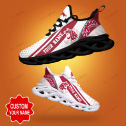 Washington State Cougars Shadow Logo Polka Dot Pattern Custom Name 3D Max Soul Sneaker Shoes