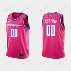 Washington Wizards 00 Custom 2022-23 Cherry Blossom City Pink Men Jersey