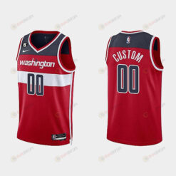 Washington Wizards 00 Custom 2022-23 Icon Edition Red Men Jersey