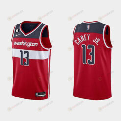 Washington Wizards 13 Vernon Carey Jr. 2022-23 Icon Edition Red Men Jersey