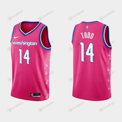 Washington Wizards 14 Isaiah Todd 2022-23 Cherry Blossom City Pink Men Jersey