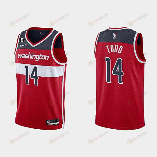 Washington Wizards 14 Isaiah Todd 2022-23 Icon Edition Red Men Jersey