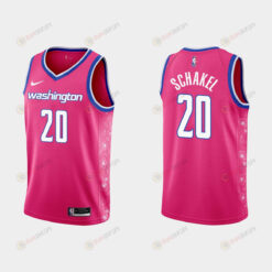 Washington Wizards 20 Jordan Schakel 2022-23 Cherry Blossom City Pink Men Jersey