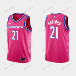 Washington Wizards 21 Daniel Gafford 2022-23 Cherry Blossom City Pink Men Jersey