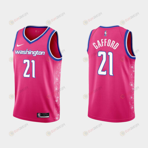 Washington Wizards 21 Daniel Gafford 2022-23 Cherry Blossom City Pink Men Jersey