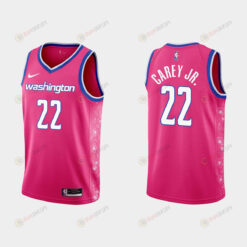 Washington Wizards 22 Vernon Carey Jr. 2022-23 Cherry Blossom City Pink Men Jersey