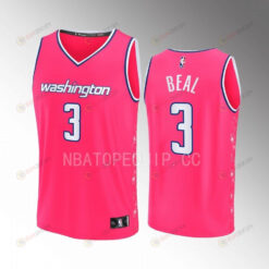 Washington Wizards 3 Bradley Beal City Edition Jersey 2022-23 Fastbreak Pink