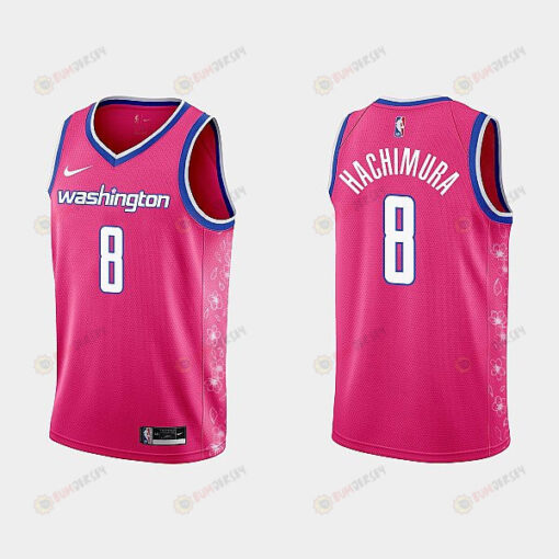 Washington Wizards 8 Rui Hachimura 2022-23 Cherry Blossom City Pink Men Jersey