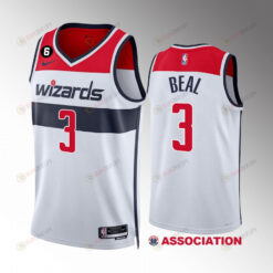 Washington Wizards Bradley Beal 3 White Association Edition Men Jersey 2022-23 Swingman