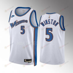 Washington Wizards Cassius Winston 5 2022-23 Classic Edition White Jersey Swingman