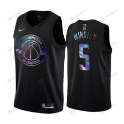 Washington Wizards Cassius Winston 5 Jersey Iridescent Holographic Black Limited Edition