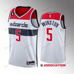 Washington Wizards Cassius Winston 5 White Association Edition Men Jersey 2022-23 Swingman