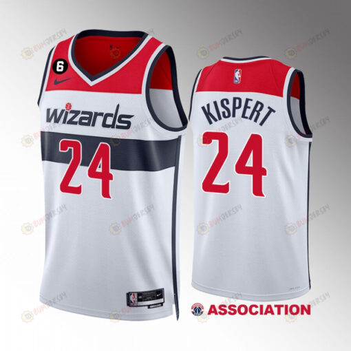 Washington Wizards Corey Kispert 24 White Association Edition Men Jersey 2022-23 Swingman