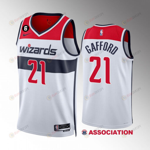 Washington Wizards Daniel Gafford 21 White Association Edition Men Jersey 2022-23 Swingman