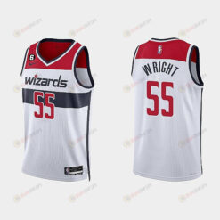 Washington Wizards Delon Wright 55 2022-23 Association Edition White Men Jersey Swingman