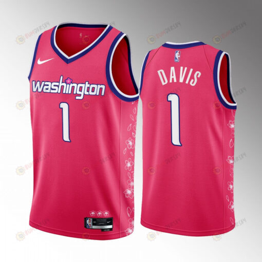 Washington Wizards Johnny Davis 1 2022-23 Cherry Blossom City Pink Jersey 2022 Draft