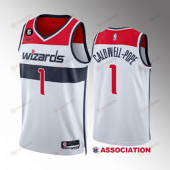 Washington Wizards Kentavious Caldwell-Pope 1 White Association Edition Men Jersey 2022-23 Swingman